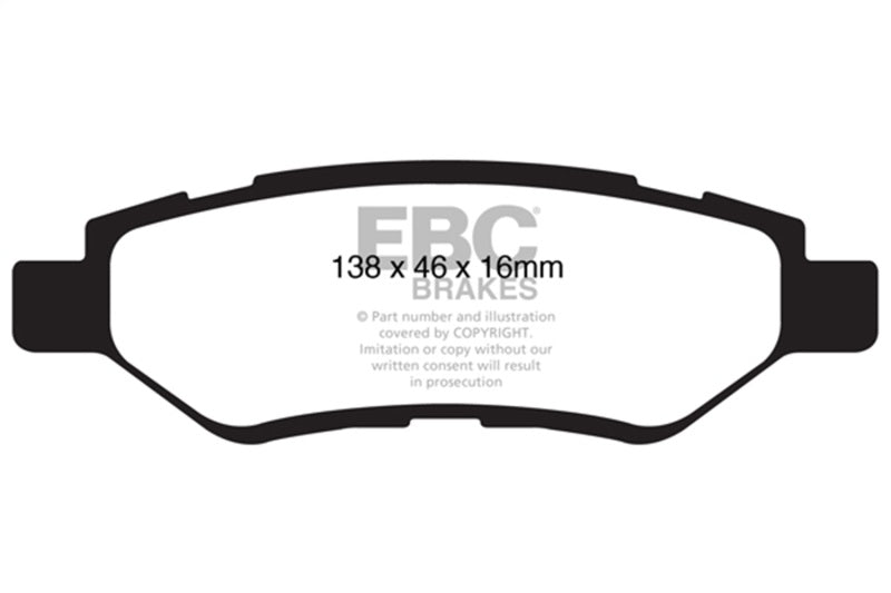 EBC DP31829C 08-13 Cadillac CTS 3.0 Redstuff Rear Brake Pads