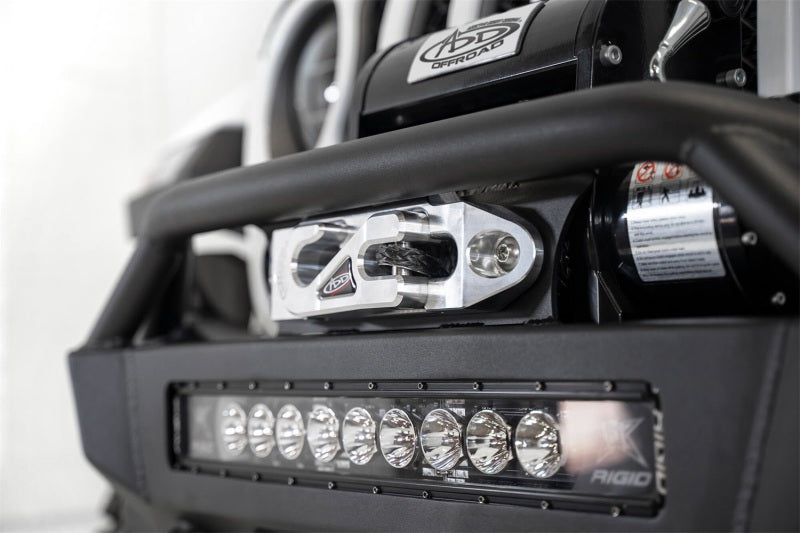 Addictive Desert Designs F961692080103 2020 Jeep Gladiator JT Stealth Fighter Front Bump w/ Top Hoop & Winch Mount