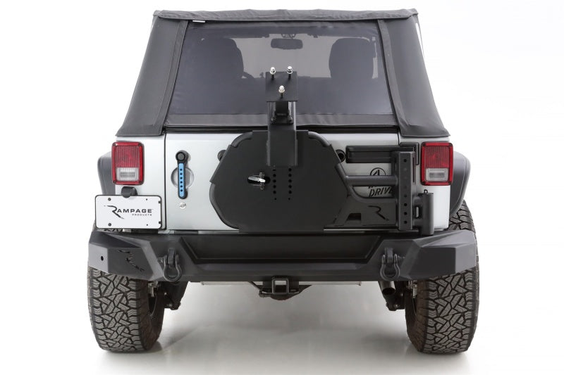 Rampage 99619 07-18 Jeep Wrangler JK (Incl. Unlimited) Trailguard Rear Bumper - Black