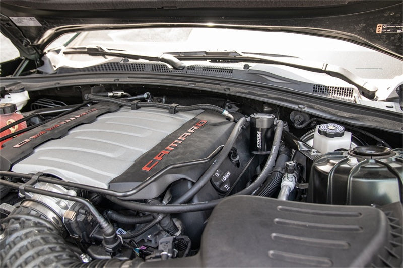 CORSA Performance CC0007 Corsa 2016-2023 Chevrolet Camaro SS Coupe 6.2L V8 (RWD) Aluminum Oil Catch Can w/Mounting Bracke