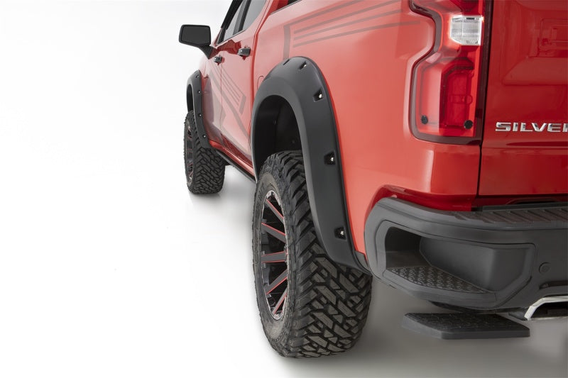 Bushwacker 40927-02 19-21 Chevrolet Silverado 1500 Pocket Style Flares 4pc - Black