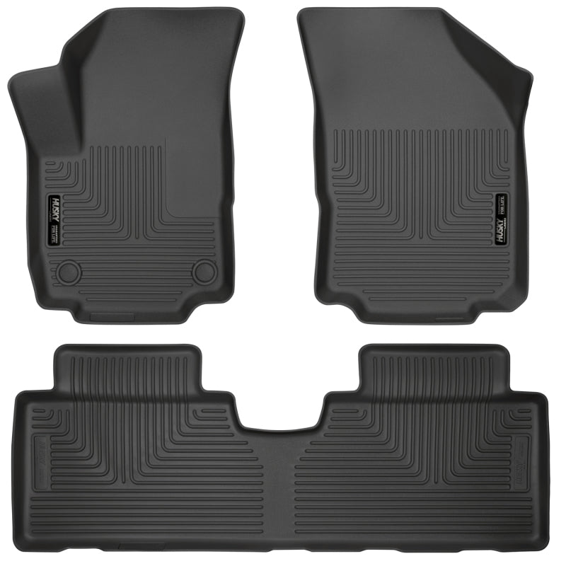 Husky Liners 95151 18-23 GMC Terrain WeatherBeater Black Front & 2nd Seat Floor Liners
