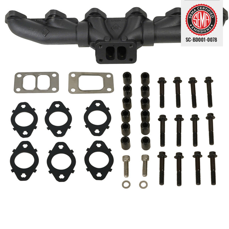 BD Diesel 1046047 98.5-02 Dodge 5.9L 24-Valve Cummins Pulse Exhaust Manifold Kit