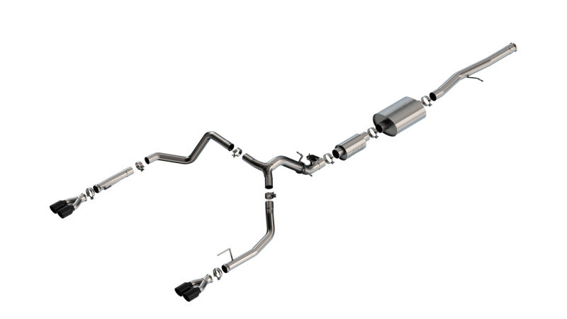Borla 140994BC 2024 Chevy Silverado 1500 6.2L V8 S-Type Catback Exhaust w/ Simulator - Black Chrome