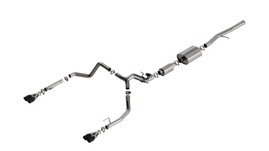 Borla 140994BC 2024 Chevy Silverado 1500 6.2L V8 S-Type Catback Exhaust w/ Simulator - Black Chrome