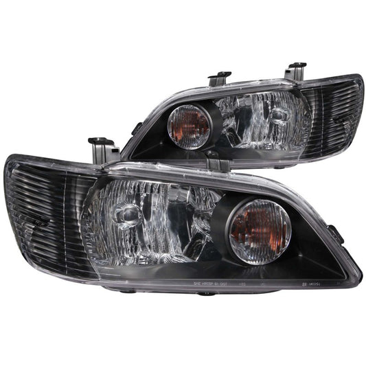 ANZO 121101 2002-2003 Mitsubishi Lancer Crystal Headlights Black