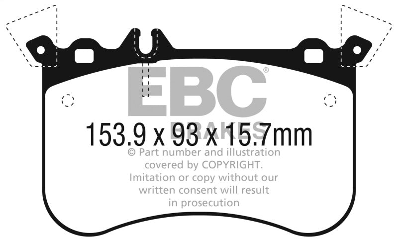 EBC DP42311R 14-18 Mercedes CLA45 AMG w/13.8in Front Rotors Yellowstuff Front Brake Pads