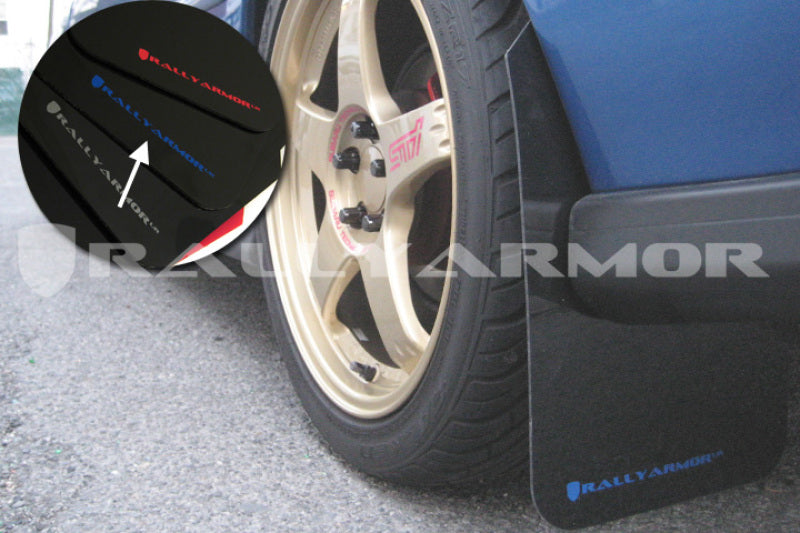 Rally Armor MF2-UR-BLK/BL 93-01 Subaru Impreza RS Black UR Mud Flap w/ Blue Logo
