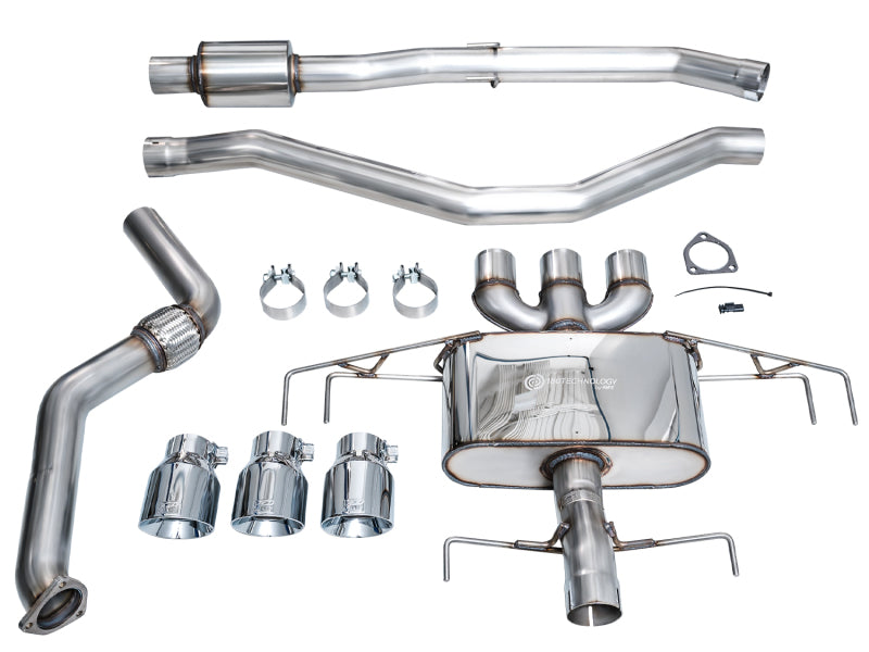 AWE Tuning 3015-52335 2024 Acura Integra Type S DE5 FWD Touring Edition Exhaust w/ Triple Chrome Silver Tips