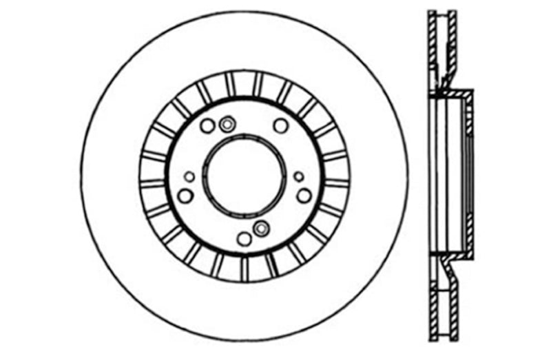 Stoptech 127.40048R StopTech 00-09 S2000 Slotted & Drilled Right Front Rotor