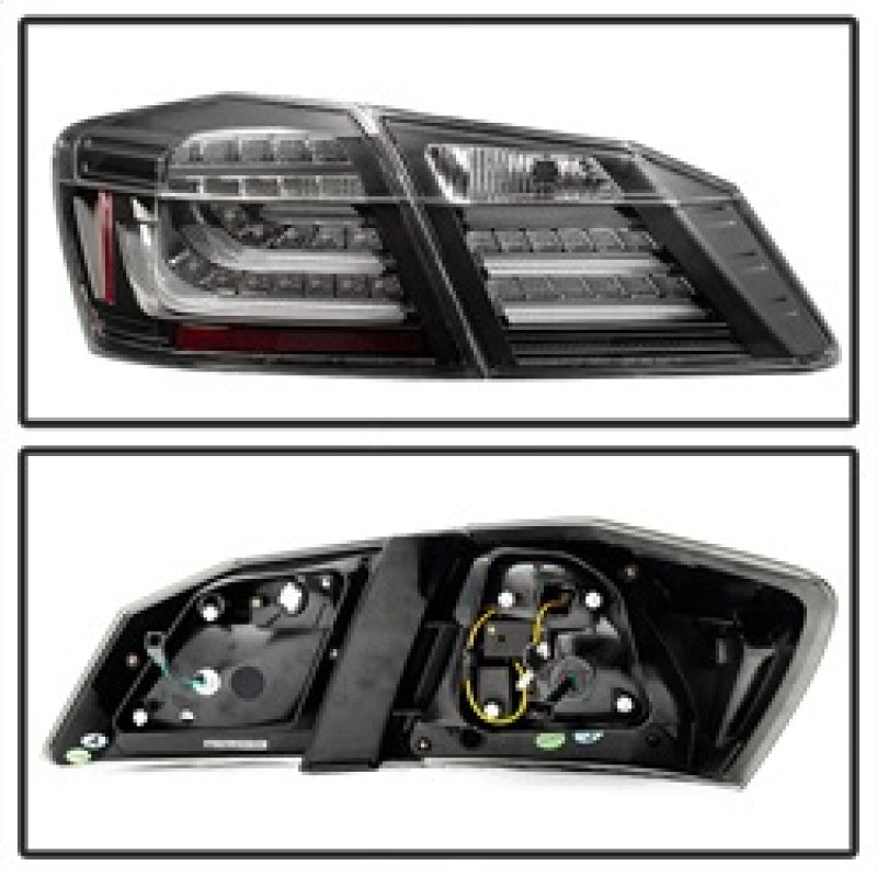 SPYDER 5082053 Spyder Honda Accord 2013-2015 4DR LED Tail Lights - Black ALT-YD-HA13LED-LED-BK