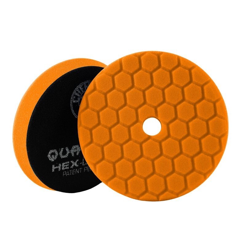 Chemical Guys BUFX112HEX5 Hex-Logic Quantum Medium-Heavy Cutting Pad - Orange - 5.5in