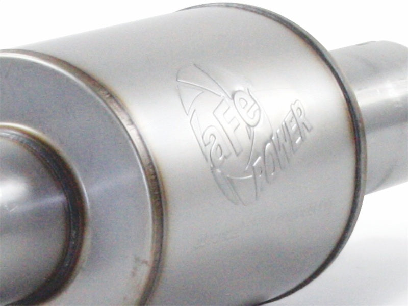 aFe 49-91014 Atlas Exhausts Mufflers Al Steel EXH Muffler 4 ID In/Out 8 Dia x 12L AL