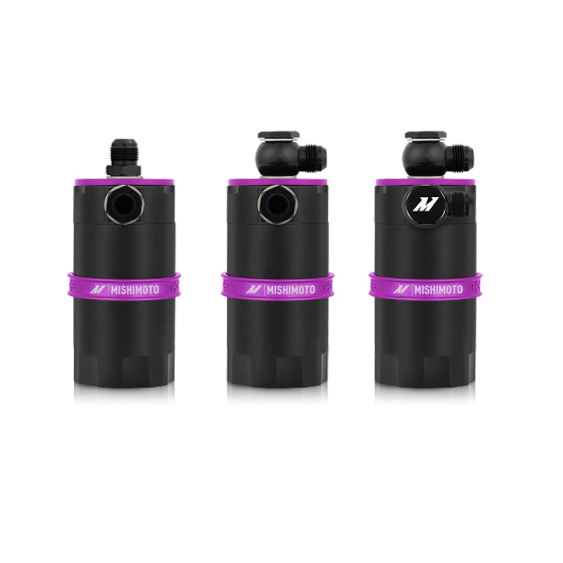 Mishimoto MMBCC-UNI-PR Universal Baffled Oil Catch Can - Purple