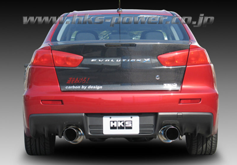 HKS 31008-BM001 08-09 Evo 10 Hi-Power Dual Tip Catback Exhaust