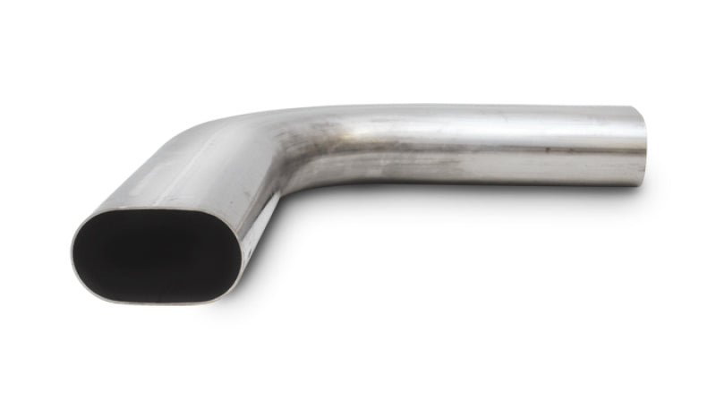 Vibrant 13194 3.5in Oval (Nominal Size) T304 SS 90 deg Mandrel Bend 6in x 6in leg lengths