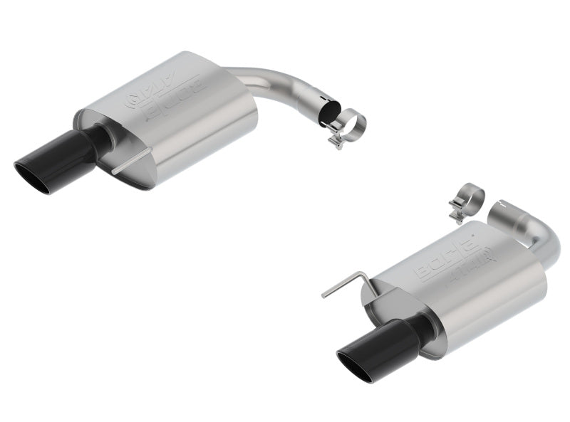Borla 11895BC Atak S Rear Section 15-17 Ford Mustang GT 5.0L V8 MT/AT 2.5in pipe 4in tip (Black Chrome)