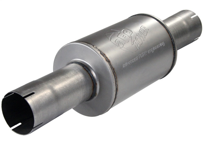 aFe 49-91014 Atlas Exhausts Mufflers Al Steel EXH Muffler 4 ID In/Out 8 Dia x 12L AL