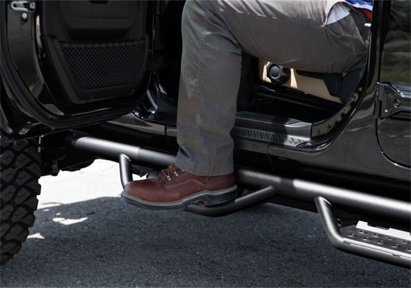 N-Fab 507416412 RS Nerf Step 07-18 Jeep Wrangler JK 4DR - Full Length - Tex. Black