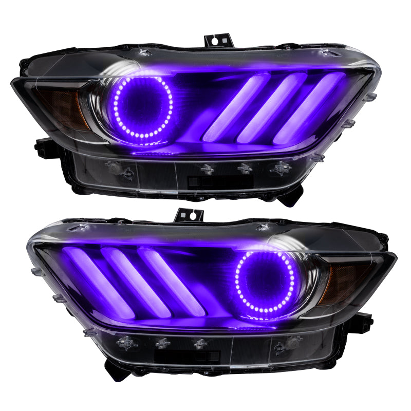 ORACLE Lighting 2267-335 Oracle 15-17 Ford Mustang V6/GT/Shelby DRL w/ Halo Kit - ColorSHIFT w/ BC1 Controller SEE WARRANTY