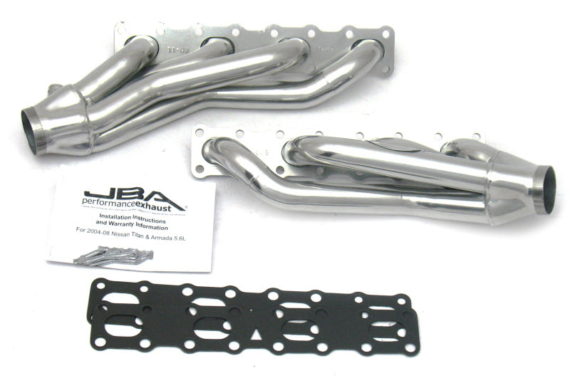JBA 1400SJS 04-15 Nissan 5.6L VK56DE Oval Port 1-5/8in Primary Silver Ctd Cat4Ward Header
