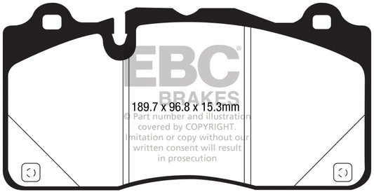 EBC DP33050C 16-18 Cadillac CTS-V Redstuff Ceramic Low Dust Front Brake Pads