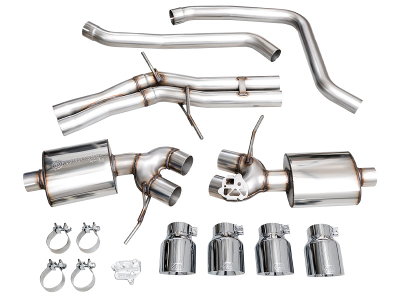 AWE Tuning 3015-42951 19-21 Porsche Macan 3.0T/2.9TT Touring Edition Catback Exhaust w/ Chrome Silver Tips