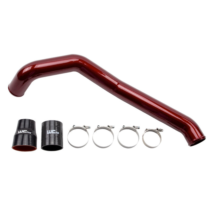 Wehrli WCF100352-RED 04.5-10 Chevrolet 6.6L LLY/LBZ/LMM Duramax Driver Side 3in Intercooler Pipe - WCFab Red