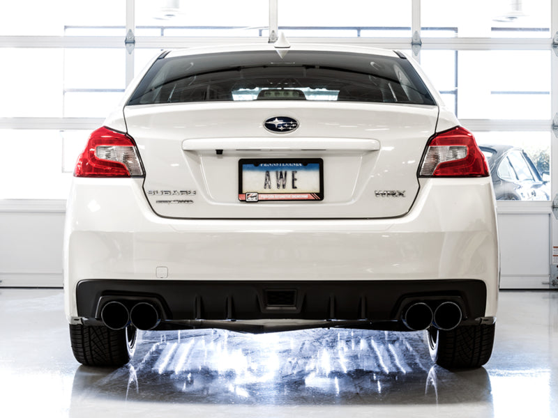 AWE Tuning 3015-43102 2015+ Subaru WRX VA Sedan Touring Edition Exhaust - Diamond Black Tips (102mm)