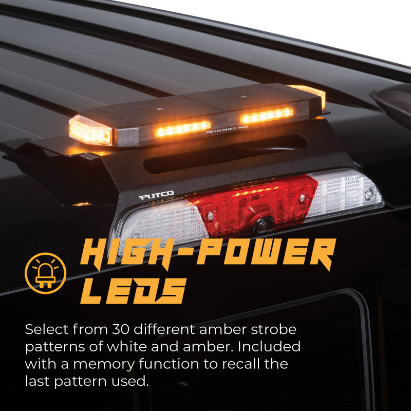 Putco 950248 48In Universal 48In Tri Color Hornet Light (Amber/Blue/White) - LED Stealth Rooftop Strobe Bar