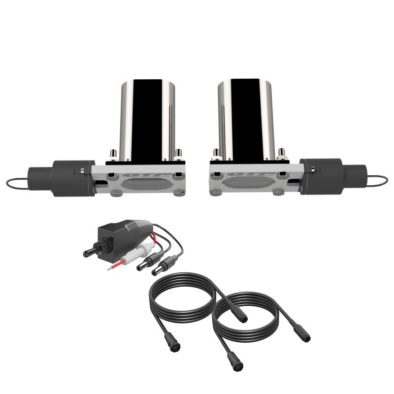QTP QTEC66 Bolt-On QTEC Dual Low Profile Oval Electric Cutout Valves - Pair