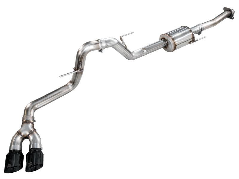 AWE Tuning 3015-33145 AWE 21-25 Ford F150 (14th Gen Reg Cab) Cat-Back Exhaust - 4.5in Dual Side Exit Diamond Black Tips