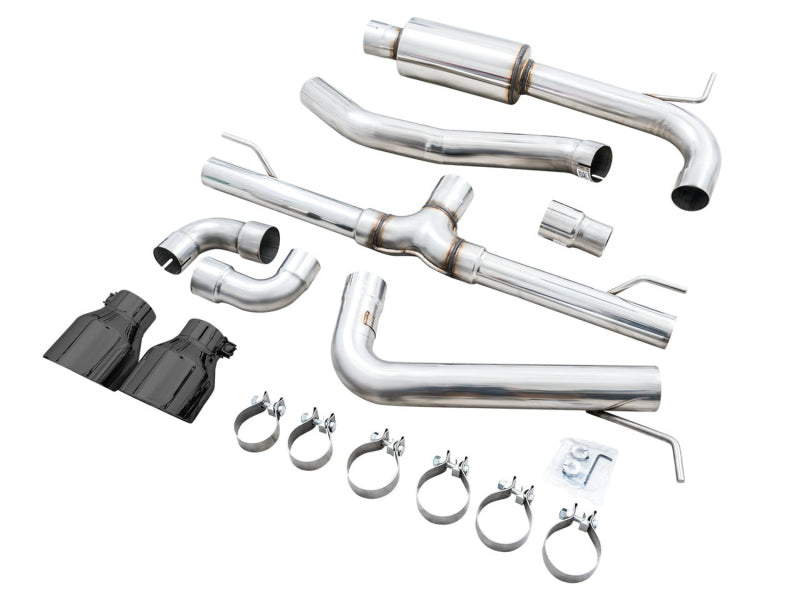 AWE Tuning 3020-33658 AWE 2022 VW GTI MK8 Track Edition Exhaust - Diamond Black Tips