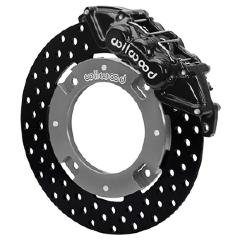 Wilwood 140-16628-D 17-21 Can-Am X3RS Black 6-Piston Front Kit 11.25in - Drilled Rotors
