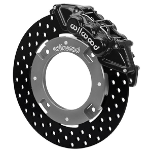Wilwood 140-16628-D 17-21 Can-Am X3RS Black 6-Piston Front Kit 11.25in - Drilled Rotors