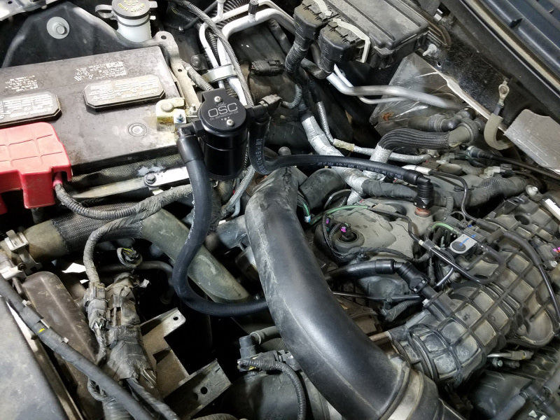 J&L 3016P-B 2011-2025 Ford F-150 2.7L/3.5L/5.0L Passenger Side Oil Separator 3.0 - Black Anodized