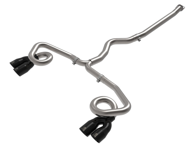 aFe 49-36809-B POWER Takeda 3in to 2-1/2in 304 SS Cat-Back Exhaust w/ Black Tips 22-23 Subaru WRX H4-2.4L (t)