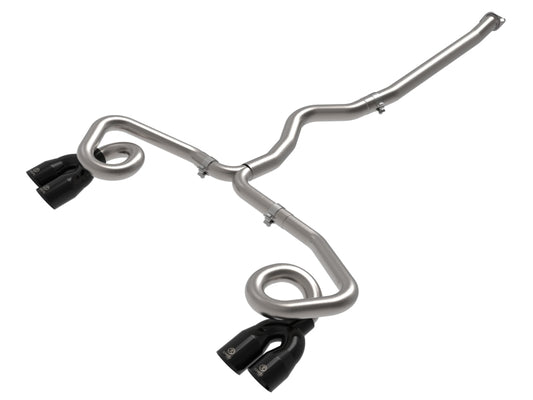 aFe 49-36809-B POWER Takeda 3in to 2-1/2in 304 SS Cat-Back Exhaust w/ Black Tips 22-23 Subaru WRX H4-2.4L (t)