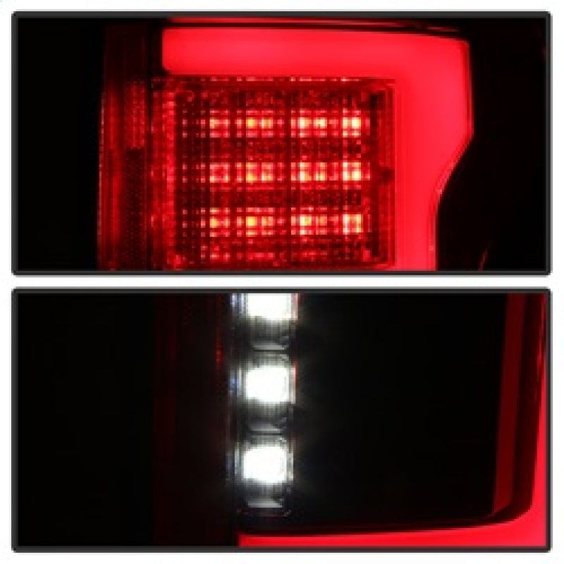 SPYDER 5085320 Spyder 15-18 Ford F-150 LED Tail Lights (w/Blind Spot) - Red Clear (ALT-YD-FF15015BS-LBLED-RC)