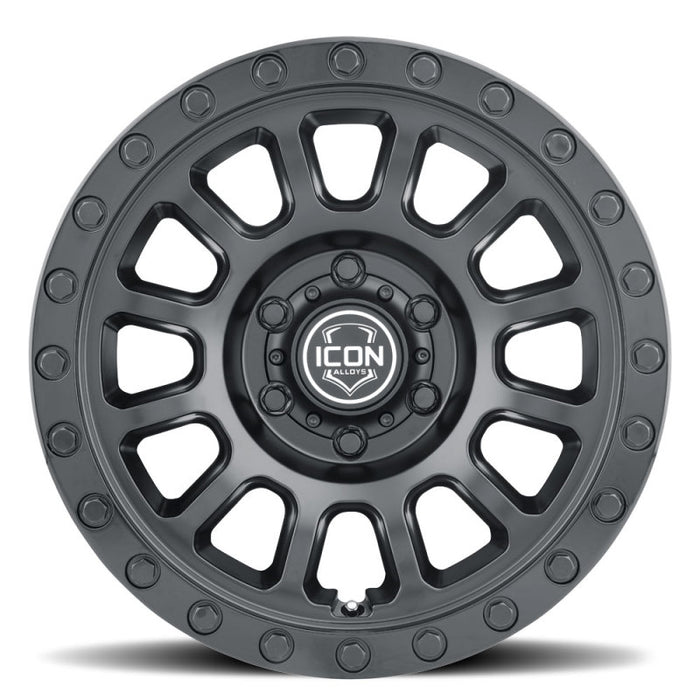 ICON 8017858347DB Hulse 17 X 8.5 6 X 5.5 0mm Offset 4.75in BS Double Black