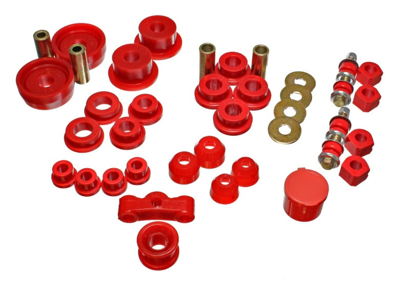 Energy Suspension 16.18101R 84-87 Honda Civic/CRX Red Hyper-Flex Master Bushing Set