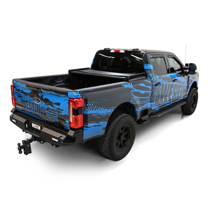 Westin 19-21005 17-24 Ford F-250/350 Super Duty 6.75ft. Bed Soft Tri-Fold Tonneau Cover - Black