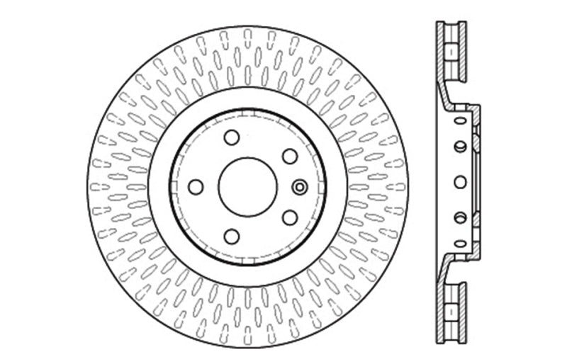 Stoptech 127.62128L StopTech Drilled & Slotted Left Sport Brake Rotor for 2009 Cadillac CTS-V