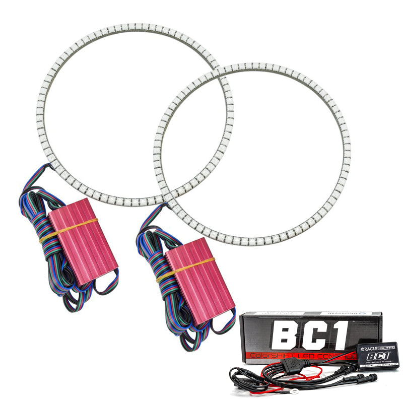 ORACLE Lighting 1214-335 Oracle Jeep Wrangler JL/JT LED Surface Mount Headlight Halo Kit - w/ BC1 Controller SEE WARRANTY