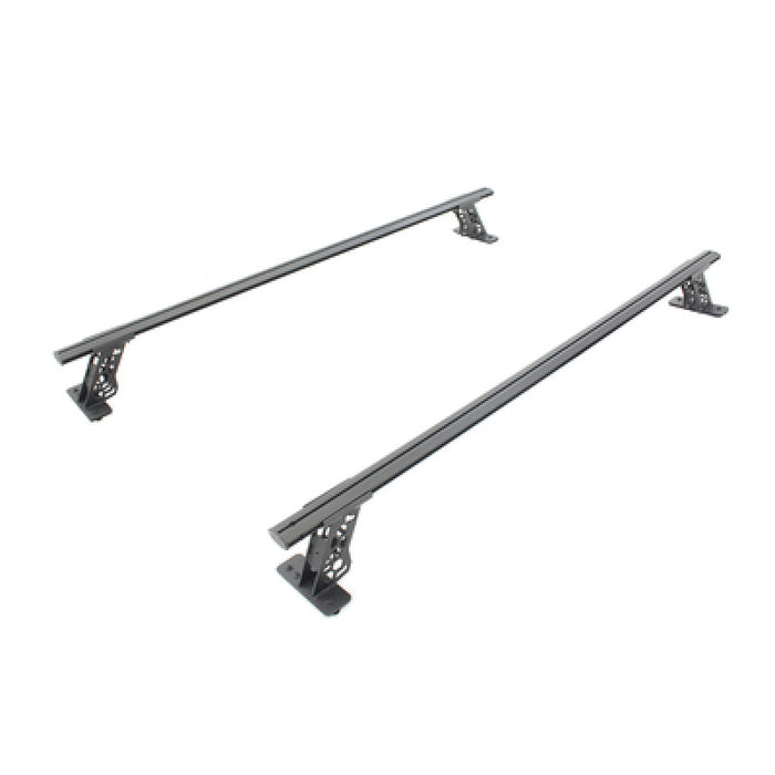 Go Rhino 5935015T 15-22 Ford F-150 / 07-21 Toy. Tundra XRS Cross Bars Kit - Tex Blk (Attch Tonneau Cvr T-Trk)