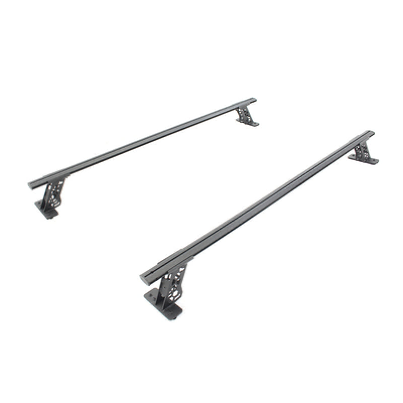 Go Rhino 5935015T 15-22 Ford F-150 / 07-21 Toy. Tundra XRS Cross Bars Kit - Tex Blk (Attch Tonneau Cvr T-Trk)