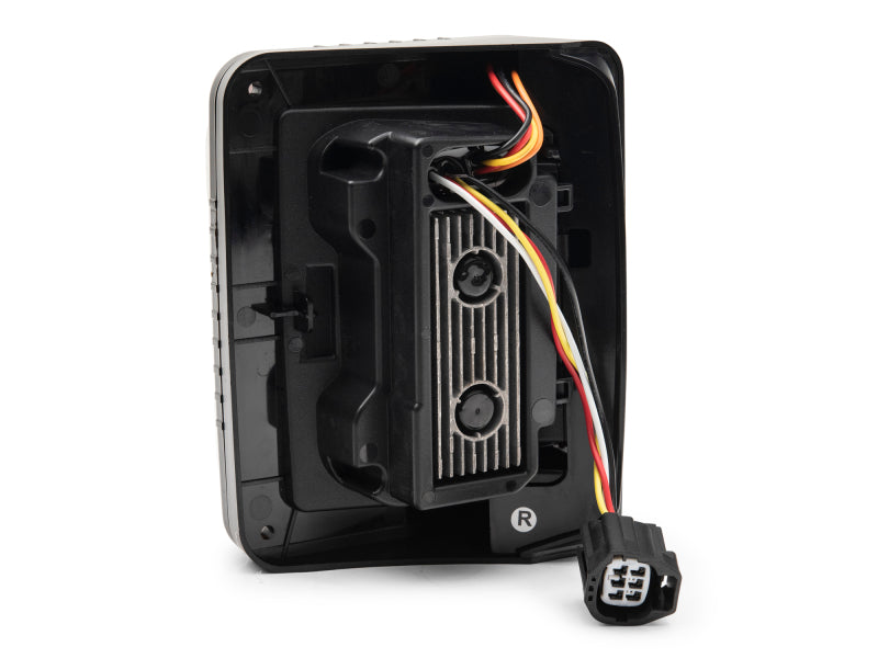 Raxiom J138358 07-18 Jeep Wrangler JK Axial Series LED Halo Tail Lights- Black Housing (Dark Smoked Lens)