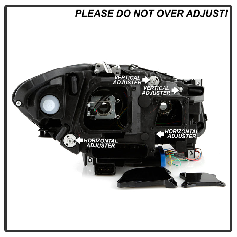 SPYDER 5088208 Spyder BMW 5 Series F10 11-13 Xenon/HID AFS Projector Headlights - Black PRO-YD-BMWF10HIDAFS-SEQ-BK