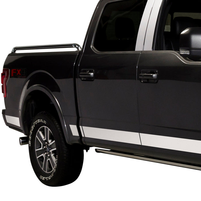 Putco 3751418 09-14 Ford F-150 Super Crew Cab 5.5 Box - 7in Wide - 12pcs Pro Stainless Steel Rocker Panels