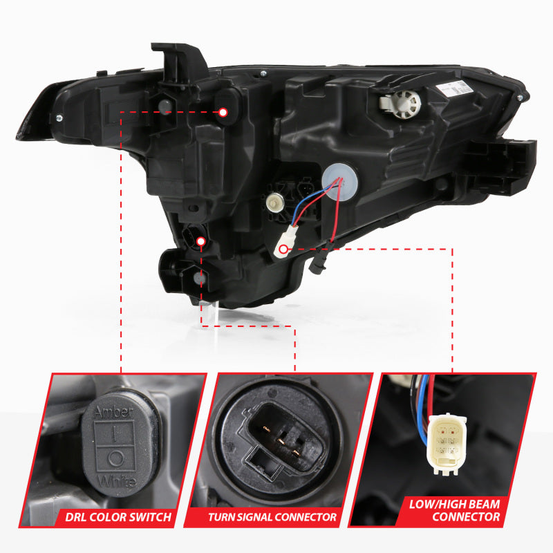 ANZO 111599X-L 22-24 Toyota Tundra (w/Factory LED Refl.) Z-Series Full LED Proj Headlights - Driver Side ONLY